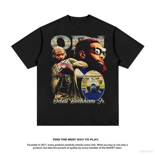 เสื้อยืดสุดเท่เสื้อยืดคอกลม แขนสั้น พิมพ์ลาย Ace NFL Odell Beckham Jr Fan สไตล์วินเทจ พลัสไซซ์Sto5XL