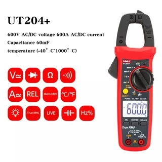 UNI-T UT204+ แท้!!!! คลิปแอมป์ แคมป์มิเตอร์ดิจิตอล AC/DC รุ่น UT204+ Clamp Meter กิ๊ปแอมป์ วัดไฟ ก้ามปู