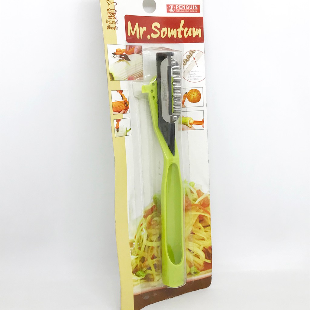 PENGUIN มีดขูดเส้นมะละกอ มีดส้มตำ มีดคว้านไส้ผลไม้ Mr.Somtum x 1 ชิ้น