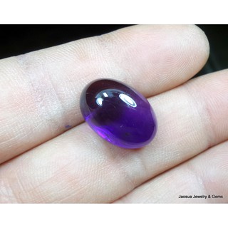 พลอย อเมทิส { Amethyst } 11.57 ct. พลอยดิบธรรมชาติ ***#อัญมณีประจำราศีกุมภ์ -ขนาด 11.9 x 17.4 x 7.3 mm. พลอยแท้100%