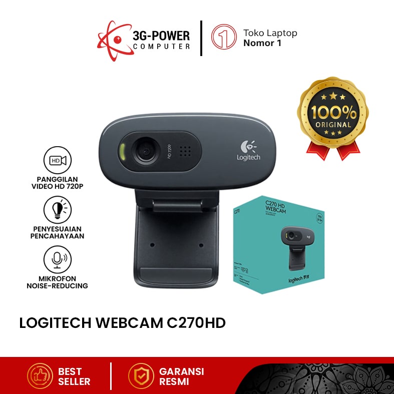 กล้องเว็บแคม Logitech C270 HD 720p รับประกันของแท้