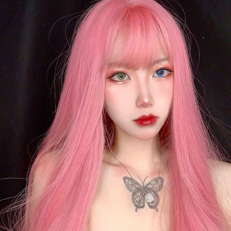 Universal Anime Cosplay Wig Female Long Hairstyle Male CD Pseudo Girl  Makeup Cross-dress Color Fake Hair Full Headgear | Shopee Thailand