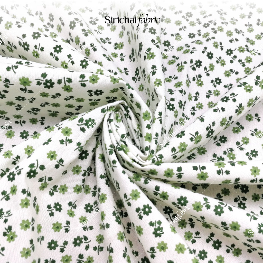 ผ้าคอตต้อนทีซี Cotton TC ลายดอกซ่อนกลิ่น พื้นออฟไวท์ หน้ากว้าง 45 นิ้ว ผ้าเมตร ผ้าหลา - รูปที่ 3