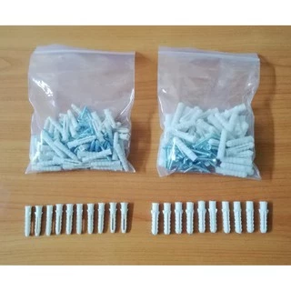 พุกพลาสติก พุ๊กพลาสติก พุกยึดติดผนัง เบอร์ 6,7,8 Wall plug (1กิโล) ใช้กับผนังปูน เหนียว ไม่แตกง่าย