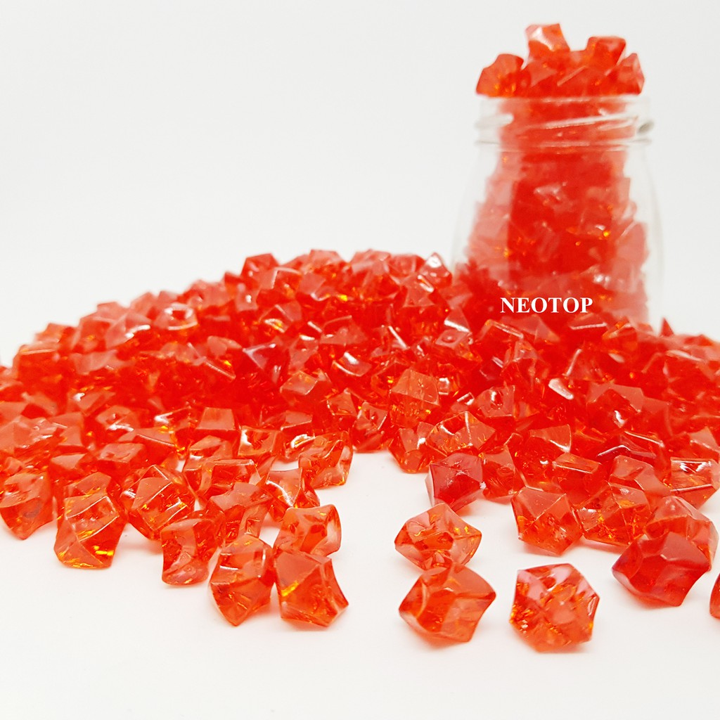 หินสายรุ้ง สีแดง#08 ขนาด 1.5cm. ไม่มีรู 1แพ็ค400เม็ดขึ้นไป - neotop - รูปที่ 4