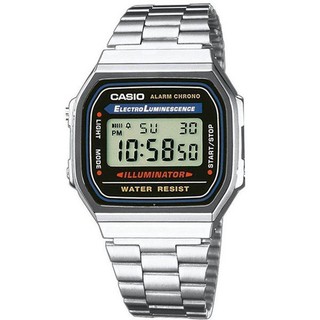 Casio นาฬิกาข้อมือผู้ชาย รุ่น A-168WA-1W - Silver