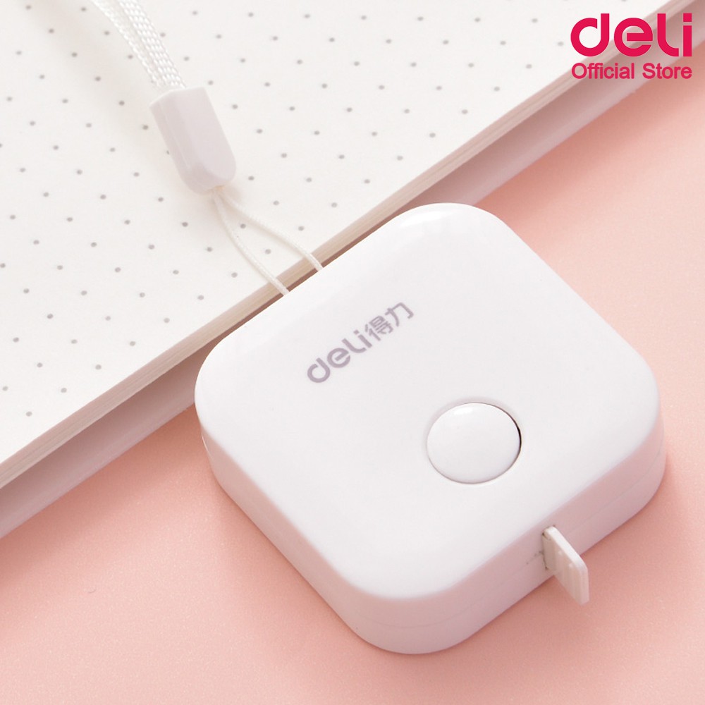 Deli 79650 สายวัด สายวัดตัว สายวัดตัวแบบตลับ 15mX7mm สายวัดแบบตลับ **คละสี** 1 ชิ้น #8
