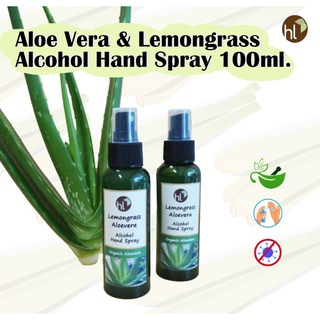 Aloe Vera &amp; Lemongrass Alcohol Hand Spray 100ml.