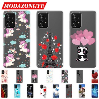 Samsung Galaxy A52 5G เคสซิลิโคน Soft Case Painted Samsung A52 4G A 52 Silicone เคส