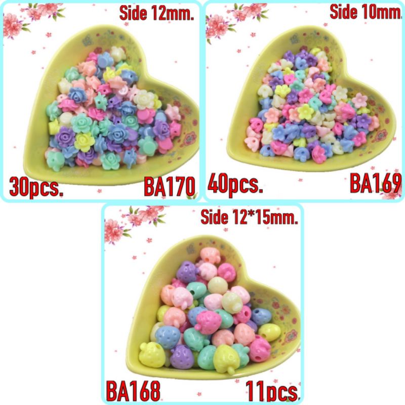 ลูกปัด​อะคริลิค BA168-BA170