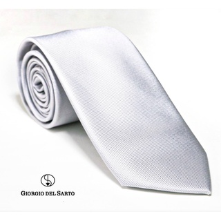 Giorgio Del Sarto Necktie Grey with Fabric Texture เนคไทสีเทาลายพื้นมีเท็กเจอร์