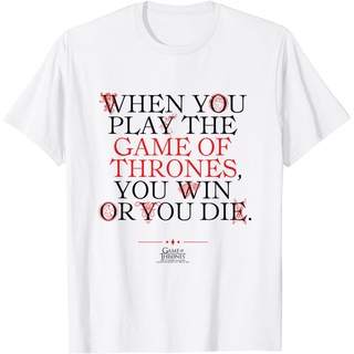 เสื้อยืดคอกลมเสื้อยืด พิมพ์ลาย Game of Thrones If You PlayS-4XL