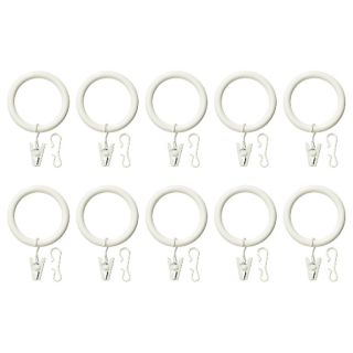 IKEA SYRLIG ซือร์ลิก ห่วงคล้องม่าน/คลิปหนีบ/ตะขอ, 10ชิ้น,ขนาด 25/ 38 ผ้าม่าน ม่าน