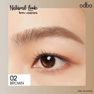 ODBO NATURAL LOOK BROW MASCARA OD798 #มาสคาร่าย้อมสีคิ้ว หัวแปรงซี่ขนาดเล็ก