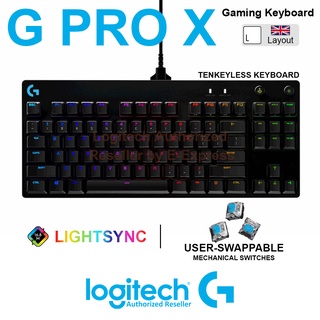 Logitech G Pro X Gaming Keyboard แป้นภาษาอังกฤษ ของแท้ ประกันศูนย์ 2ปี