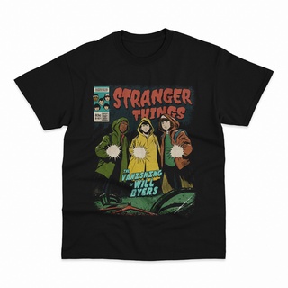 เสื้อยืดคอกลมเสื้อยืด พิมพ์ลายภาพยนตร์ Stranger Things Vanishing of Will Byers สําหรับผู้ชายผ้าฝ้ายแท้