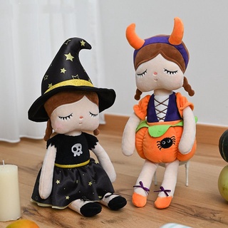 Halloween Decoration Witch Pumpkin Doll Plush Toys Cute Girl Stuffed Toys