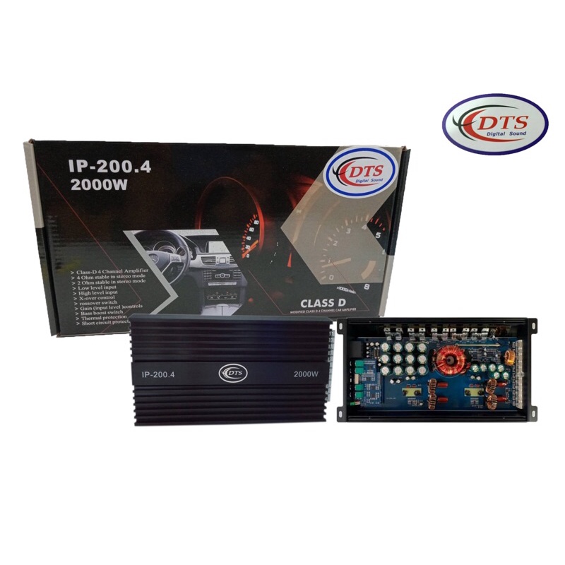 เพาเวอร์ คลาสดี 4 ch ติดรถยนต์ ยี่ห้อ DTS รุ่นIP-200.4