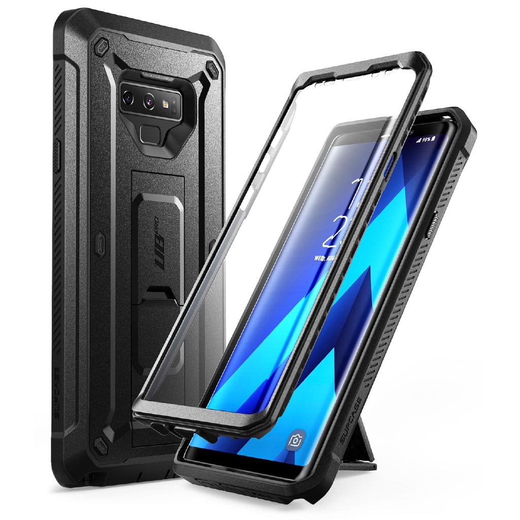 เคส Supcase Galaxy Note 10/10 Plus / 9 เคสกันกระแทก Samsung เต็มร่างกายพร้อมซองหนังและขาตั้งโน้ต 8 / Note 5 UB Pro