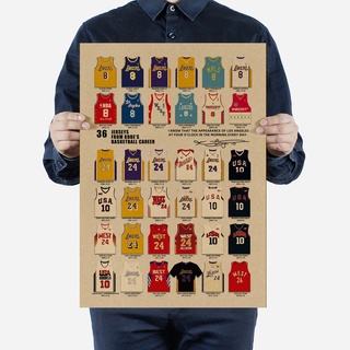 เสื้อกีฬาบาสเก็ตบอล Nba Kobe Bryant 51X36