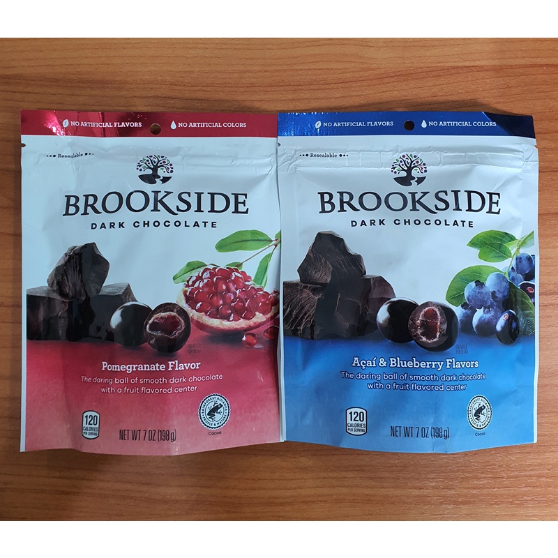 Brookside Dark Chocolate 7oz (198g) บรู๊คไซด์ ช็อกโกแลตสอดไส้ผลไม้ จาก USA