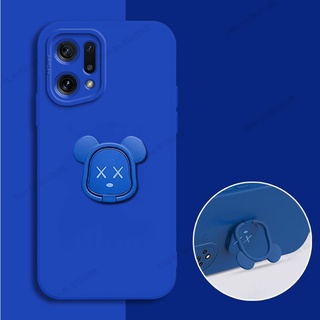 เคสซิลิโคนนิ่ม ลายการ์ตูนหมี 3D สีแคนดี้ ป้องกันเลนส์ สําหรับ Oppo Find X5 Pro Oppo A55 A53S A56 A74 A54 A54S A37 A55 A54