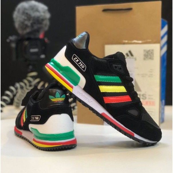Originaladidas sports shoes ADIDAS ZX750 RASTA REFLECTIVE PREMIUM Men's  Shoes Sneakers Low Tops Fashion trend casual spo | Shopee Thailand