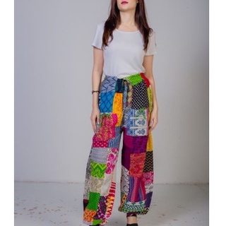 กางเกงผ้าต่อ กางเกงค๊อตต๊อนผ้าต่อขาจั้ม // Patch Pants Cotton Material