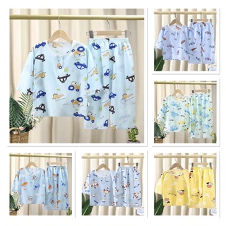 ชุดนอนเด็กผ้าสปัน เนื้อผ้าใส่สบายไม่ร้อน อายุ 5-10 ขวบ