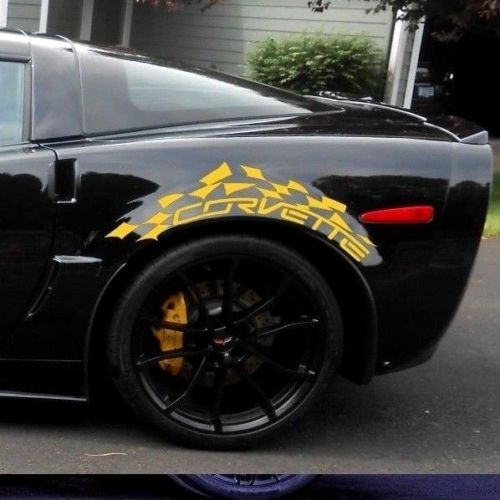 1 ชุดหางด้านข้าง fender Decal สติกเกอร์กราฟิกชุด Chevy Corvette Z06 C6 C7 2005-2018