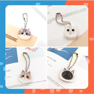 [🚚 พร้อมส่ง] Cat Acrylic Keychain พวงกุญแจรูปแมว โซ่ไข่ปลา จี้อะครีลิค