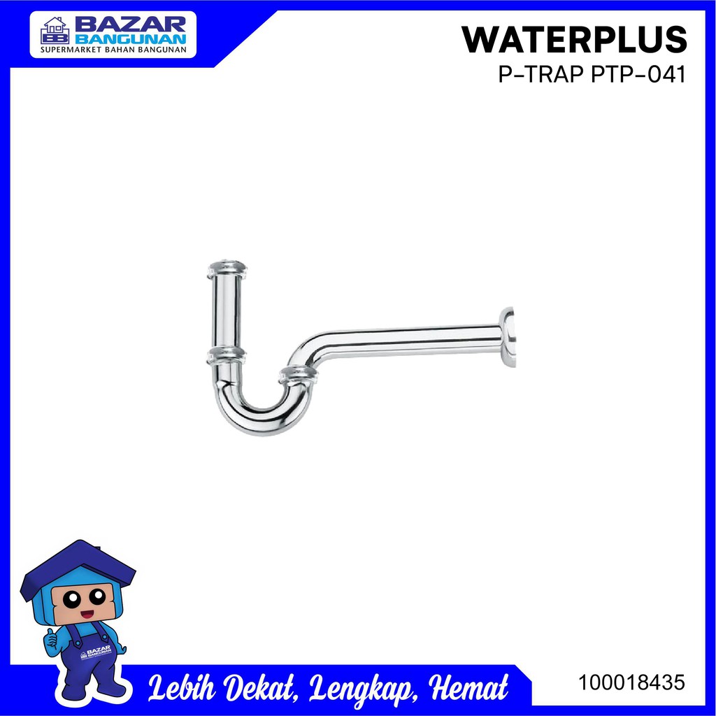 Waterplus - ท่อระบายน้ํา / P-Trap พร้อมโซ่ / ปลั๊ก Ptp 041 Ptp041