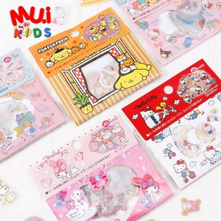 muikids สติ๊กเกอร์ตกแต่ง สติ๊กเกอร์ใส สติ๊กเกอร์ลายการ์ตูน 45 ชิ้น