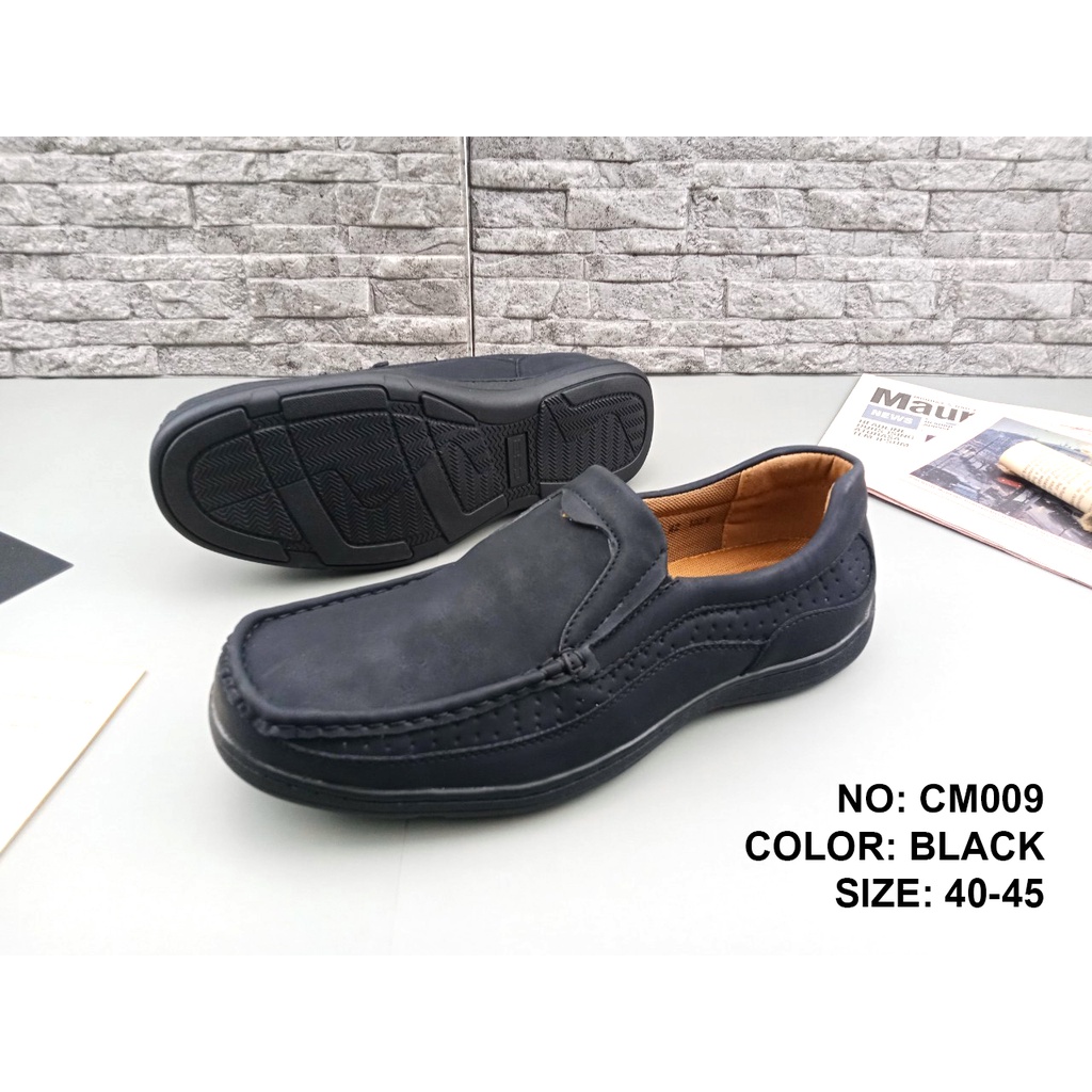 GS009 รองเท้าลำลองผู้ชาย พื้นรองเท้าหนาเย็บพื้นเพื่อความทนทาน