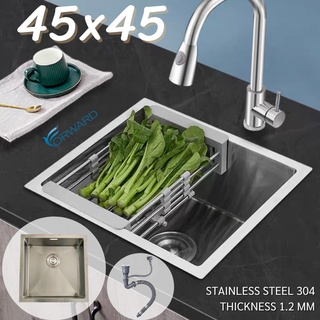 ซิงค์ล้างจาน อ่างล้างจาน อ่างล้างจานสแตนเลส ซิงค์สแตนเลส เกรด304 Kitchen sink ,stainless steel,sink 304 FS1302R