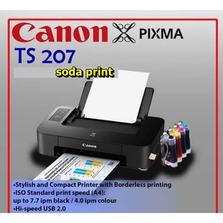 canon ts207 พร้อม ติดแท้งค์ เครื่องปริ้น สินค้ามือ1รับประกันเครื่องและแท้งค์1ปี