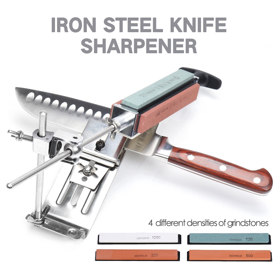 YOMRIC New Steel Iron Sharpener Kitchen Professional Affilacoltelli Utensili professionali per affilatura Fix-Angle con 4 ruote affilatrici 