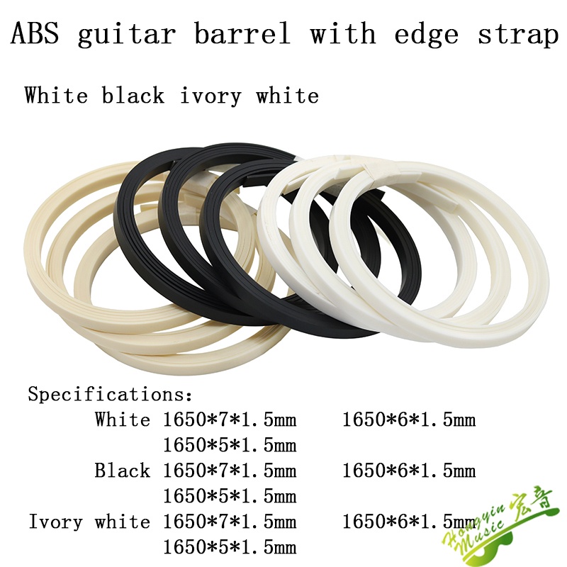 10 Abspcs Guitar Binding Purfling Strips Abs Guitar Parts Accessories