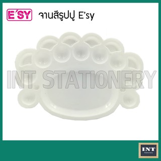 จานสี จานสีพลาสติก Esy สีขาว ขนาด 20.5*14.5*1.5 ซม.