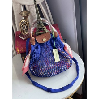 @1,590.-🔥🔥BIG GRAND SALE 7 % +📍(ส่งฟรี EMS)+📍(แถม Luggage Tag)🔥🔥💯Longchamp Le Pliage Filet Crossbody Bag