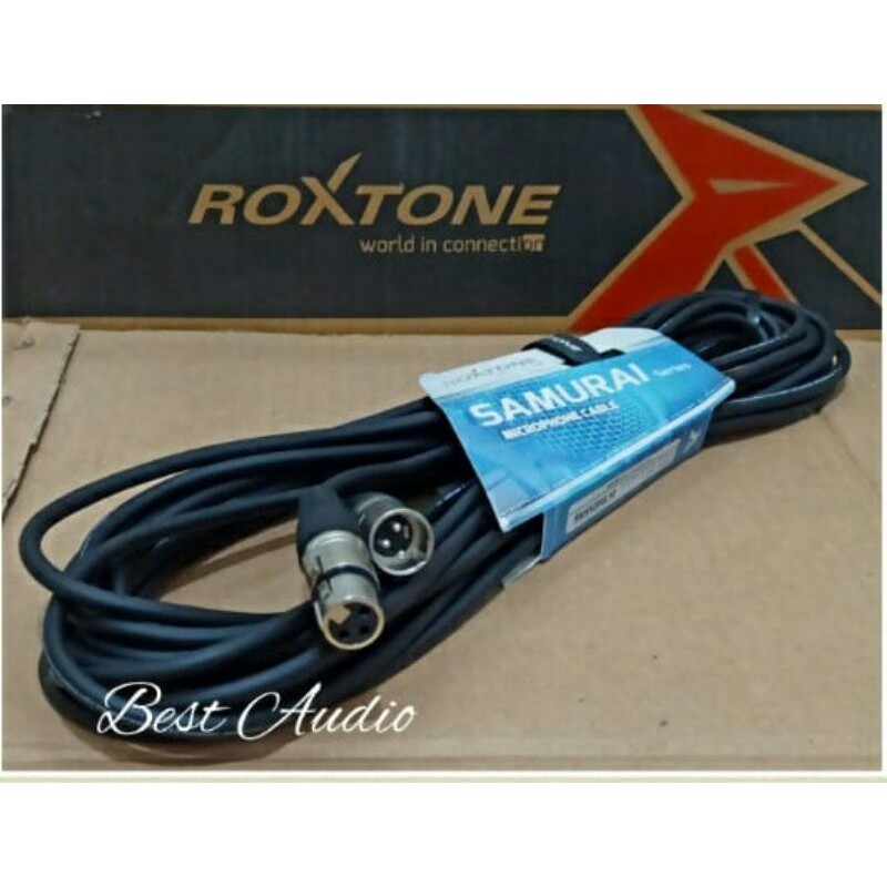 Cannon XLR 3 พินตัวเมียเป็น XLR 3Pin ตัวผู้ Roxtone SMXX200L10 สายแจ็ค