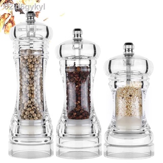 ✇【พร้อมกล่อง】ที่บดพริกไทย ที่บดพริกไทยอะคริลิค ขวดบดพริกไทย Spice Salt Pepper Grinder เกลือ เครื่องเทศ แกนบดเซรามิก ขวดบ