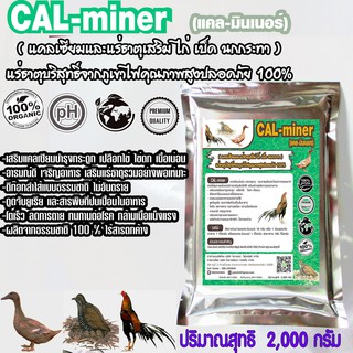 CalMinerแคลมินเนอร์2,000ก.อาหารเสริมไก่เป็ดนกกระทาแคลเซียมและแร่ธาตุเสริมบริสุทธิ์ธรรมชาติ100%เข้มข้นเกรดพิเศษ##ส่งฟรี##