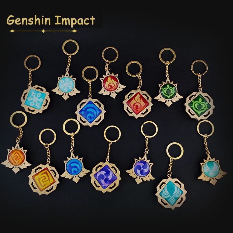 Anime Keychain Genshin Impact Element God's Eye Key Chain Women AccessoriesL Jw