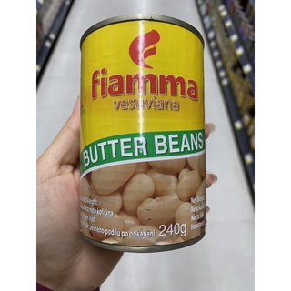 บัตเตอร์บีน ( ถั่วในน้ำเกลือ ) ตรา ไฟมมา วีสุเวียนา 400 G. Butter Beans ( Fiamma Vesuviana Brand )