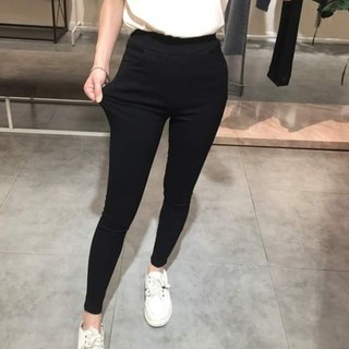 กางเกงสกินนี่เก็บทรงสวย กางเกงเอวสูง กางเกงใส่ทำงาน ผ้าเกาหลียืดเยอะ สาวอวบใส่ได้มีไซส์ถึงเอว 44 ผ้าไม่บาง ไม่ขึ้นขน