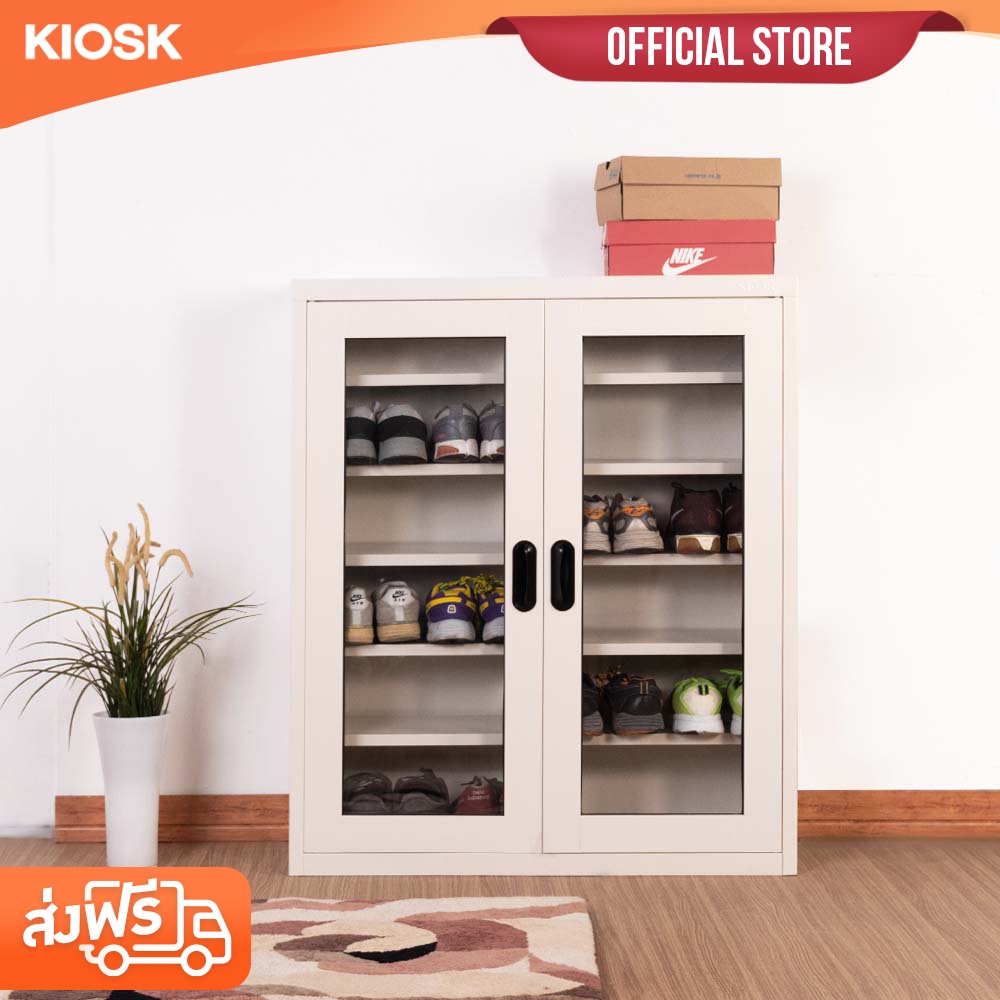 [จัดส่งพร้อมติดตั้งฟรี] KIOSK ตู้รองเท้าMAX บานเปิดกระจก