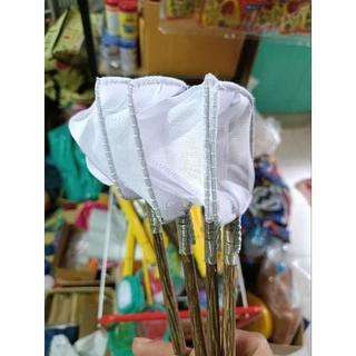 กระชอนเนื้อละเอียดพิเศษ ตักปลา ตักลูกน้ำ ลูกไร ด้ามไม้ตาล แบบ เหลี่ยม ด้ามไม้ตาล 6.5 cm.