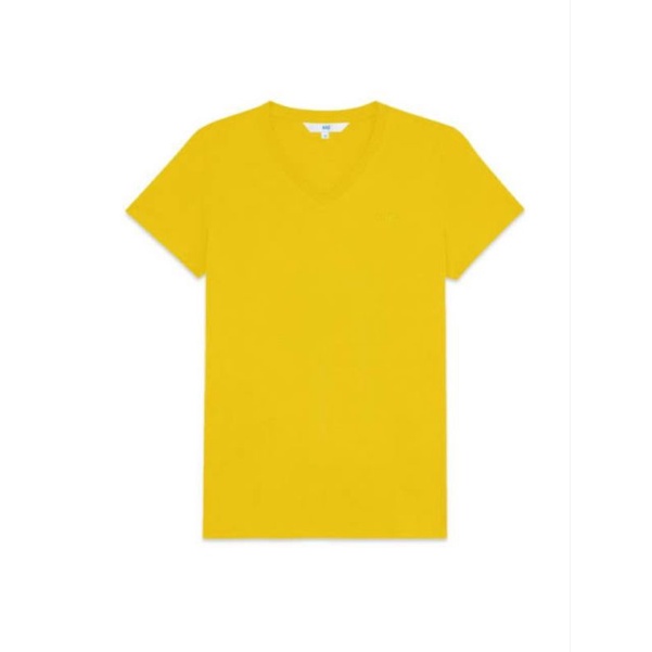เสื้อยืดสีเหลือง#เสื้อแนววัยรุ่นชายหญิง#เสื้อคอวีผ้าเรียบ