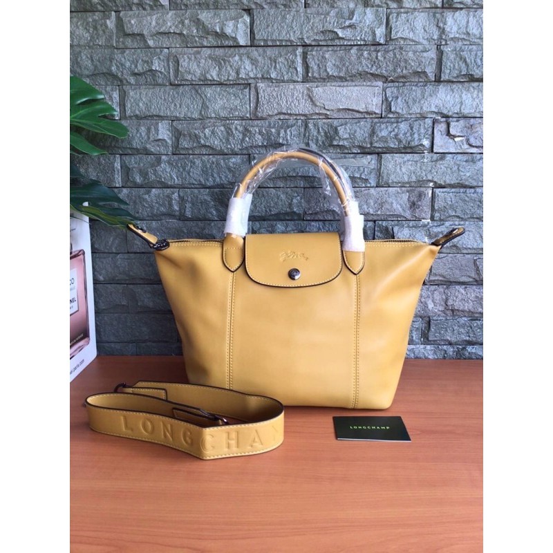 LONGCHAMP  LE PLIAGE CUIR TOP HANDLE BAG S